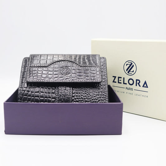 Zelora Paris Genuine Leather Ladies Wallet – RFID Secure & Elegantly Designed