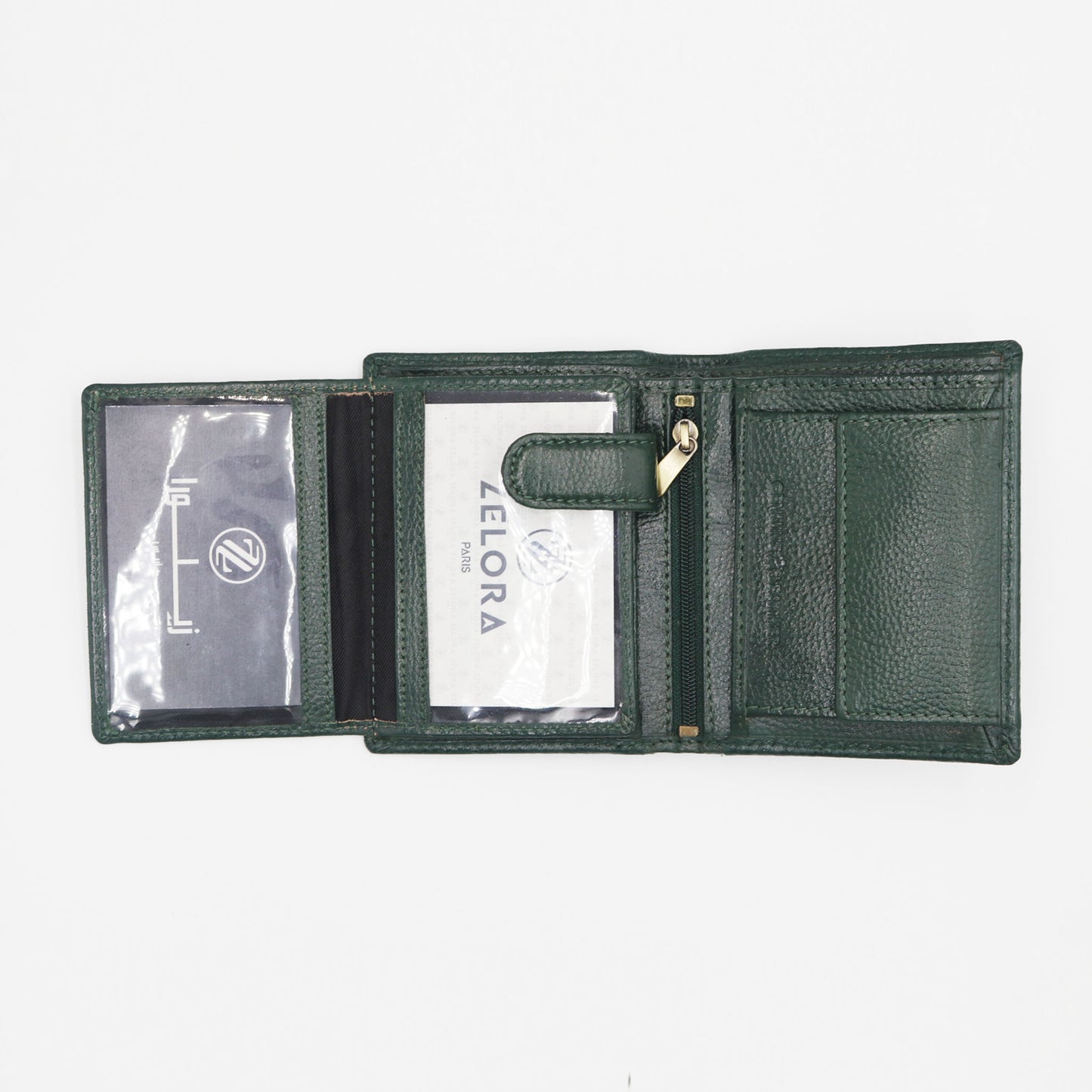 Zelora Paris Mens Genuine Leather Bi-Fold Wallet – RFID Protected