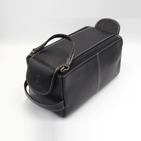 Zelora Paris Premium Leather Toiletry Bag-Unisex Travel Organizer