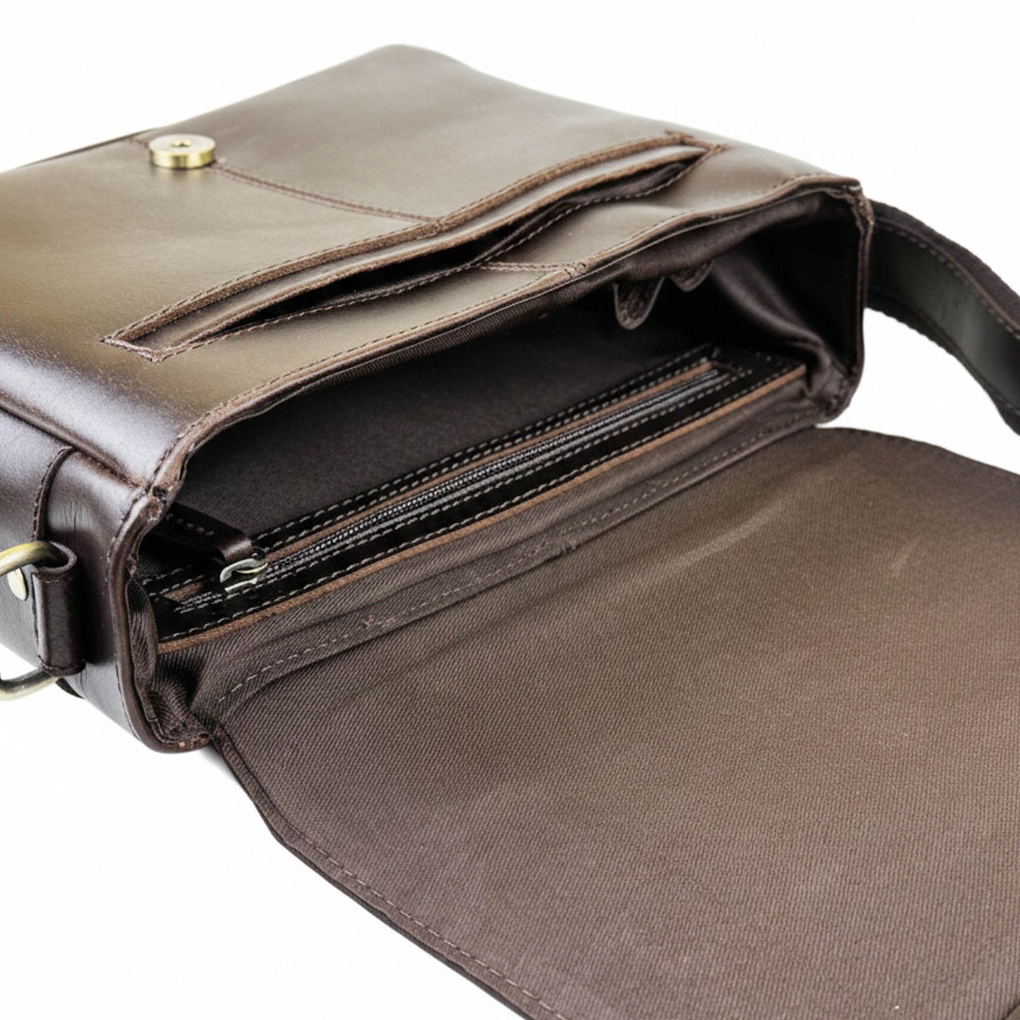 Zelora Paris Unisex Cross-Body Bag - Coffie Brown