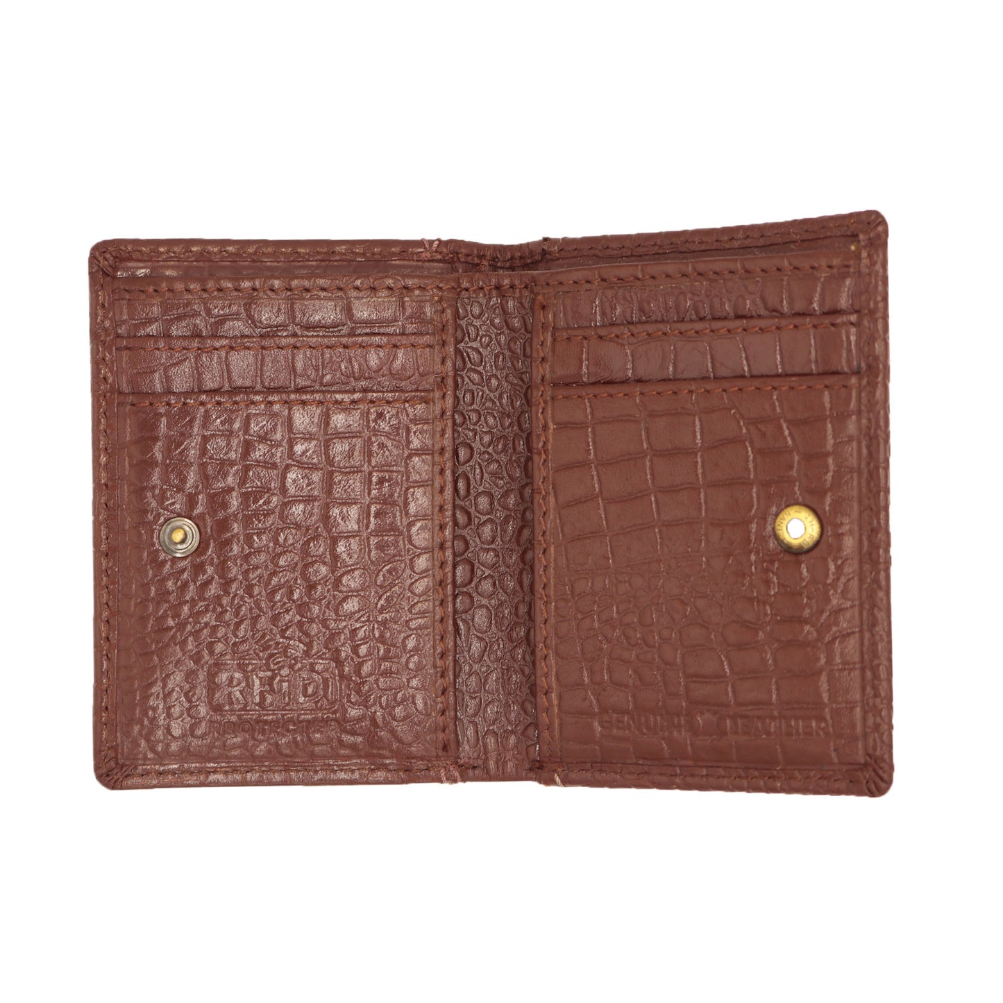 Zelora Paris Crocodile-Textured Leather Card Case – Unisex, Slim & Stylish
