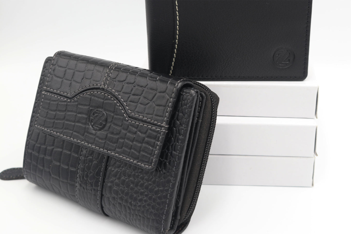 Zelora Paris Couples Wallet Combo- Genuine Leather