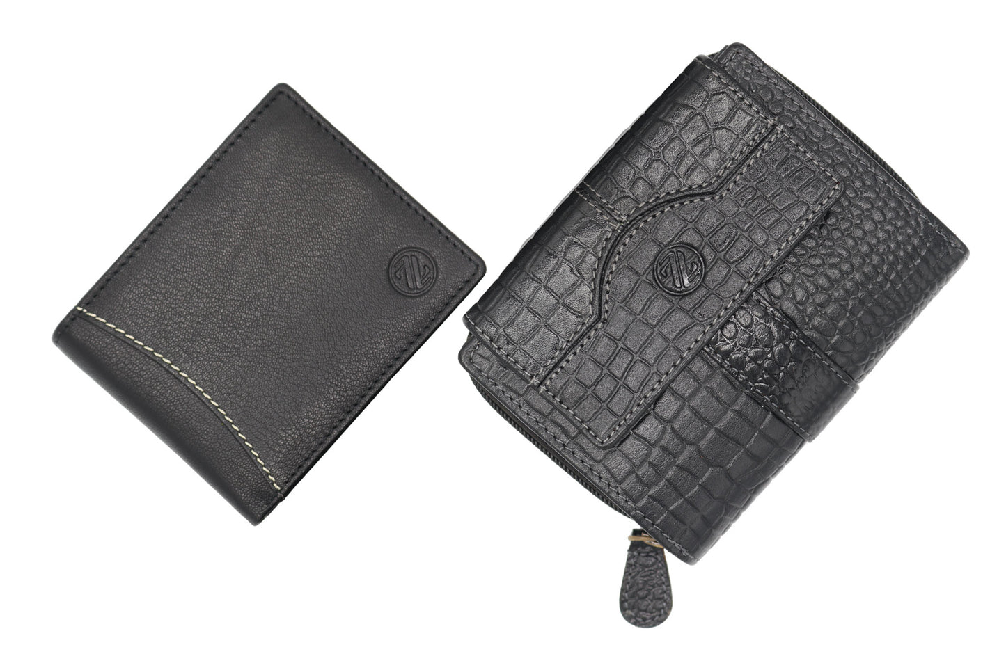 Zelora Paris Couples Wallet Combo- Genuine Leather