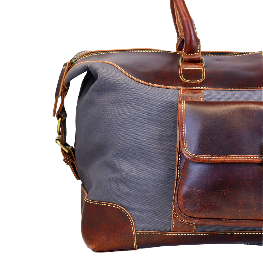 Heritage Canvas & Leather Travel Duffel Bag