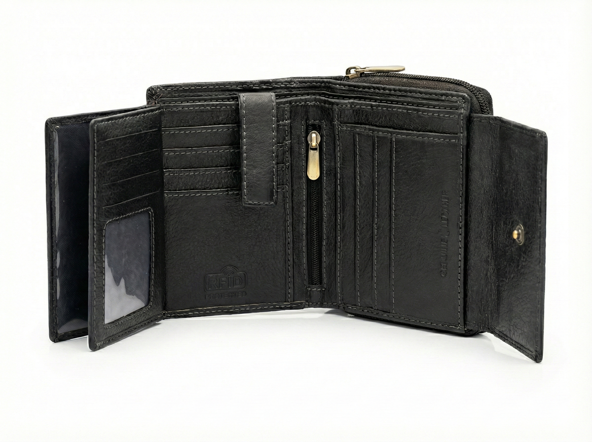 Zelora Paris Couples Wallet Combo - Genuine Leather