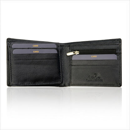 MENS CLASSIC BLACK LEATHER WALLET