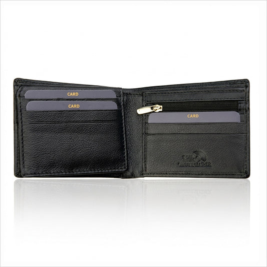 MENS CLASSIC BLACK LEATHER WALLET