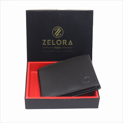 MENS CLASSIC BLACK LEATHER WALLET