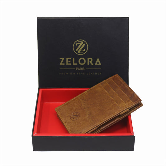 Zelora Paris Magic Wallet -Tan