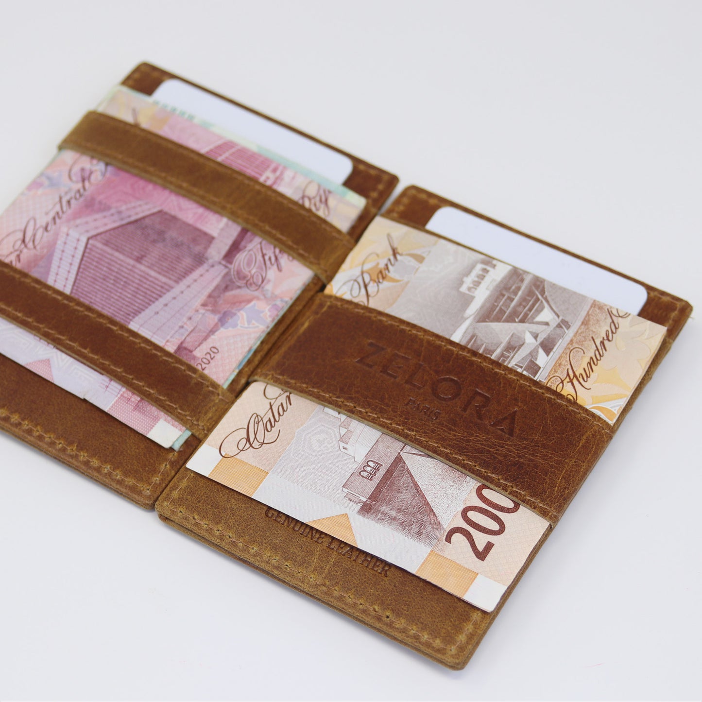 Zelora Paris Magic Wallet -Tan