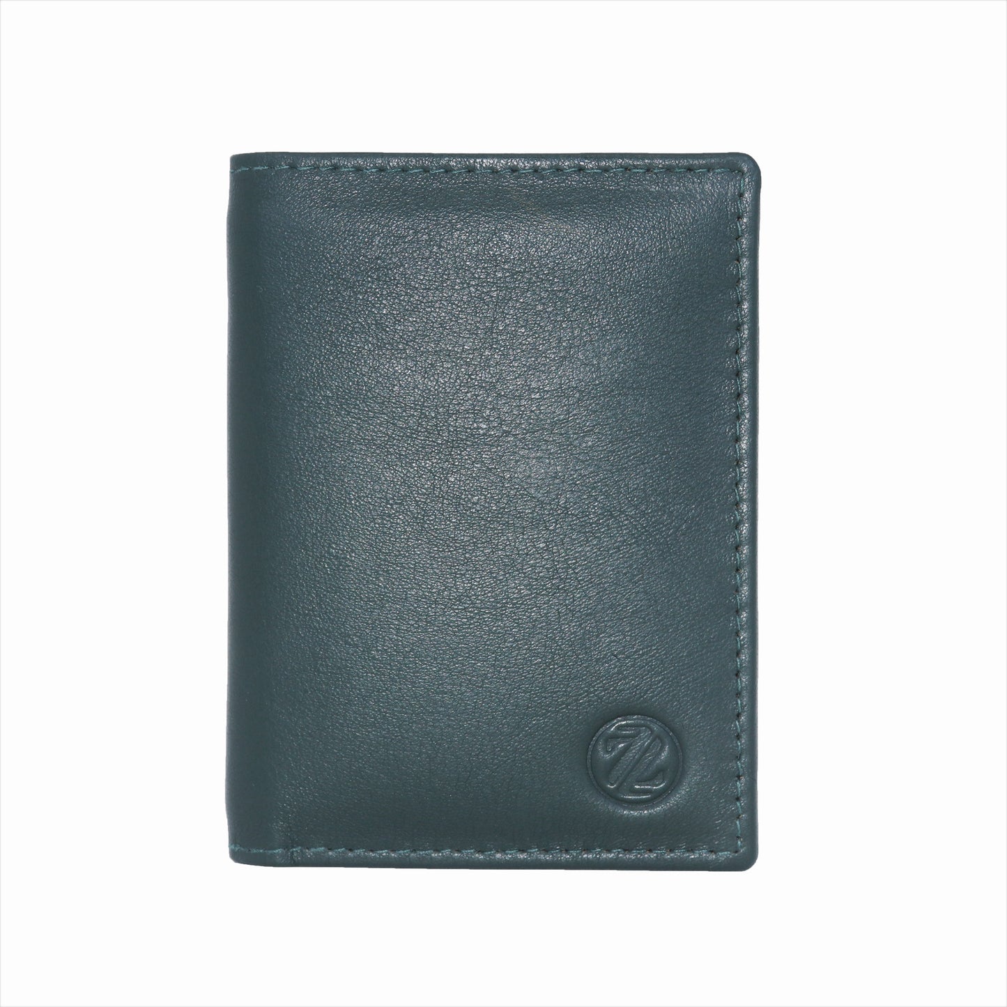 KGN MENS BIFOLD BOOK TYPE LEATHER WALLET – OLIVE GREEN