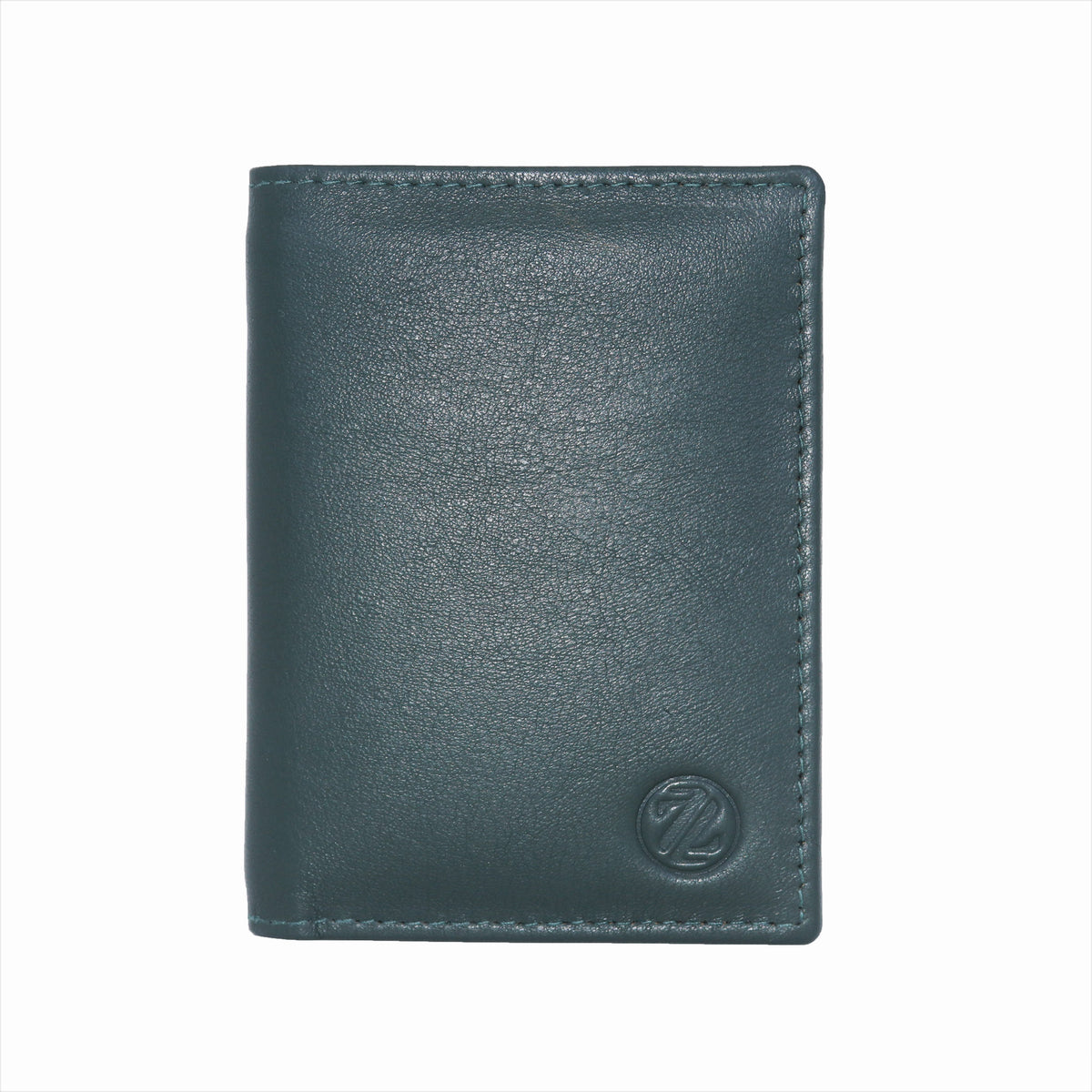 Mens Bifold Book Type Leather Wallet – Olive Green