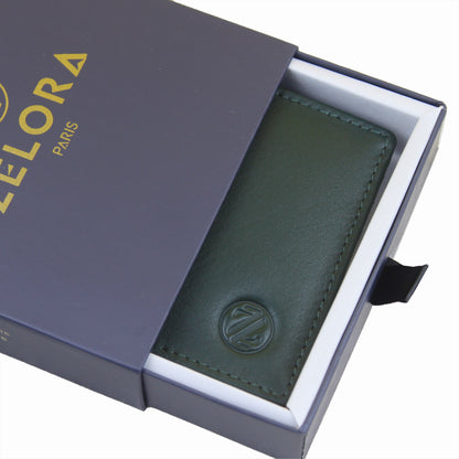 MENS TRI COLOUR LEATHER WALLET – GREEN