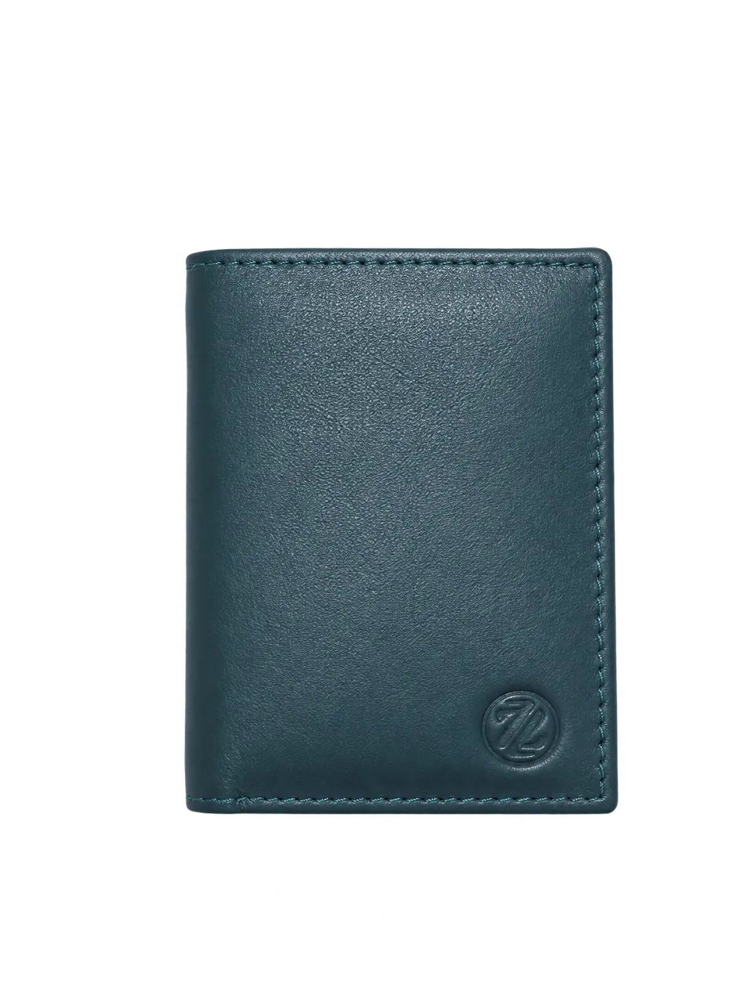 Mens Bifold Book Type Leather Wallet – Olive Green