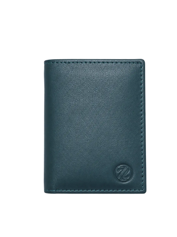 Mens Bifold Book Type Leather Wallet – Olive Green