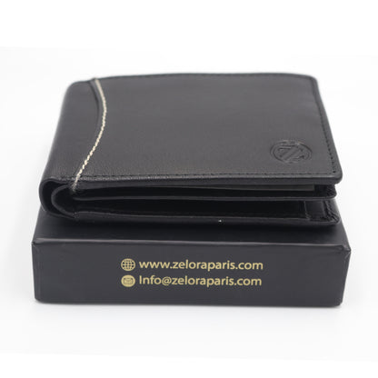 Zelora Paris Bi-Fold Money Wallet – RFID Protected | Men’s Classic Wallet