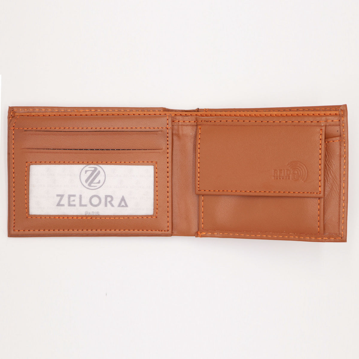 Zelora Paris Men’s Genuine Leather Small Minimalist Wallet – Tan