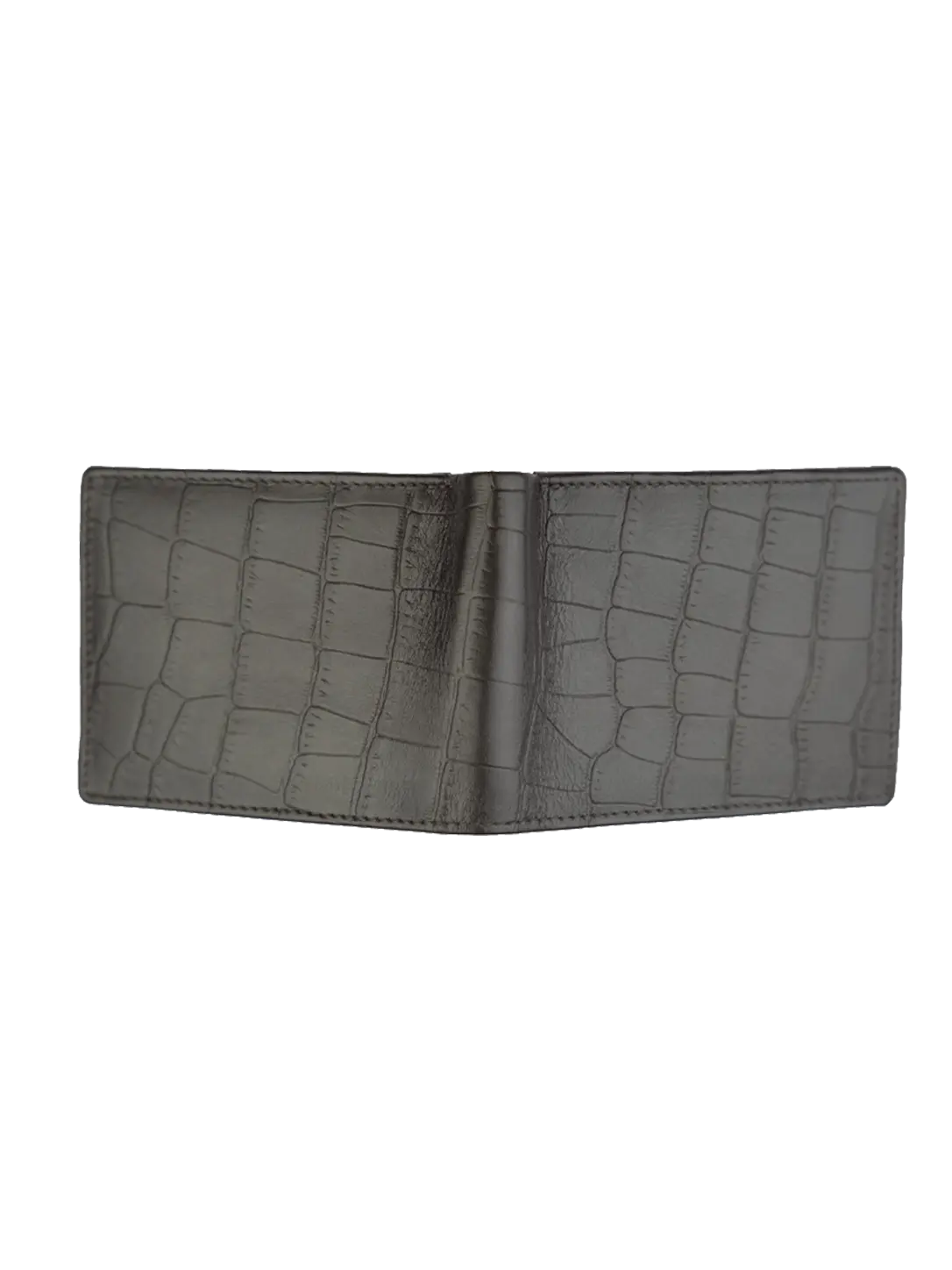 Mens Croco Brown Leather Wallet