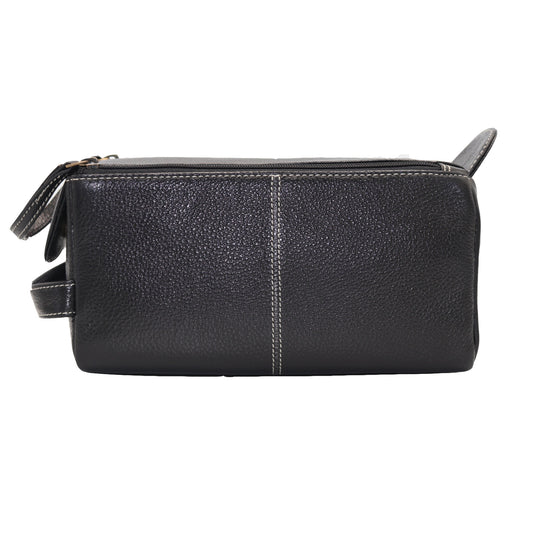 Zelora Paris Premium Leather Toiletry Bag-Unisex Travel Organizer