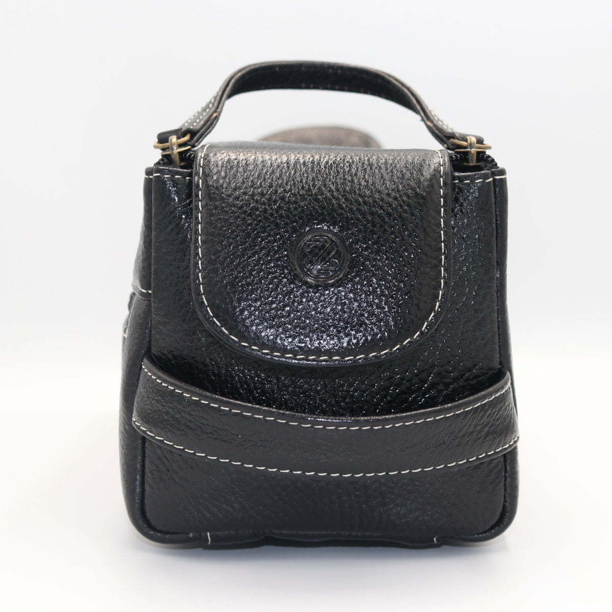 Genuine Leather mens Toiletry Bag-Black