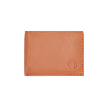 Zelora Paris Men’s Genuine Leather Small Minimalist Wallet – Tan