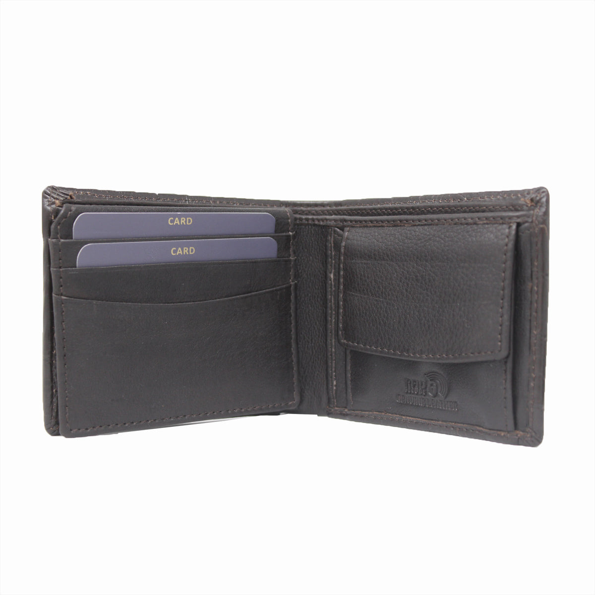 Mens Croco Brown Leather Wallet