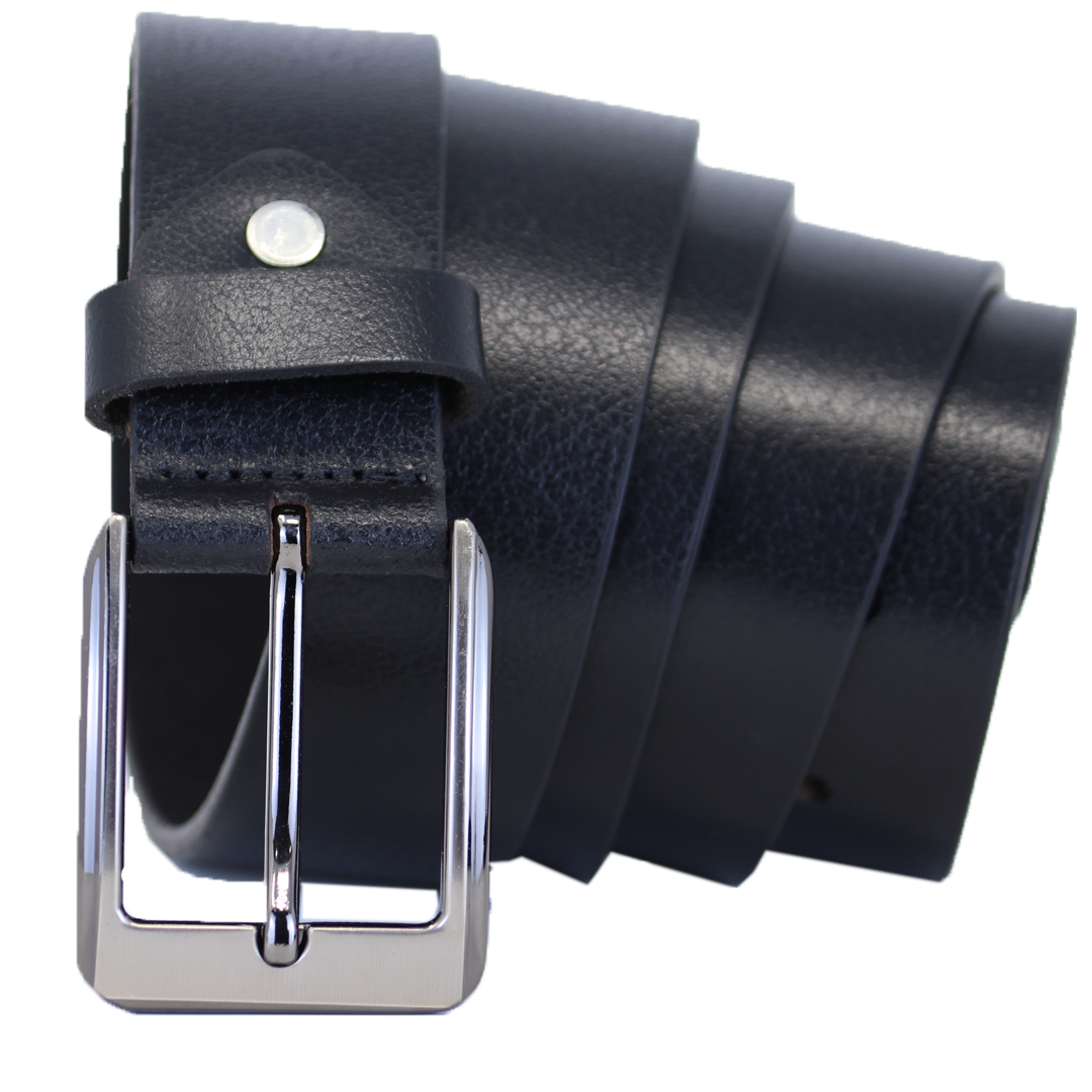 Men's Genuine Leather Wallet & Belt Gift Set- Black