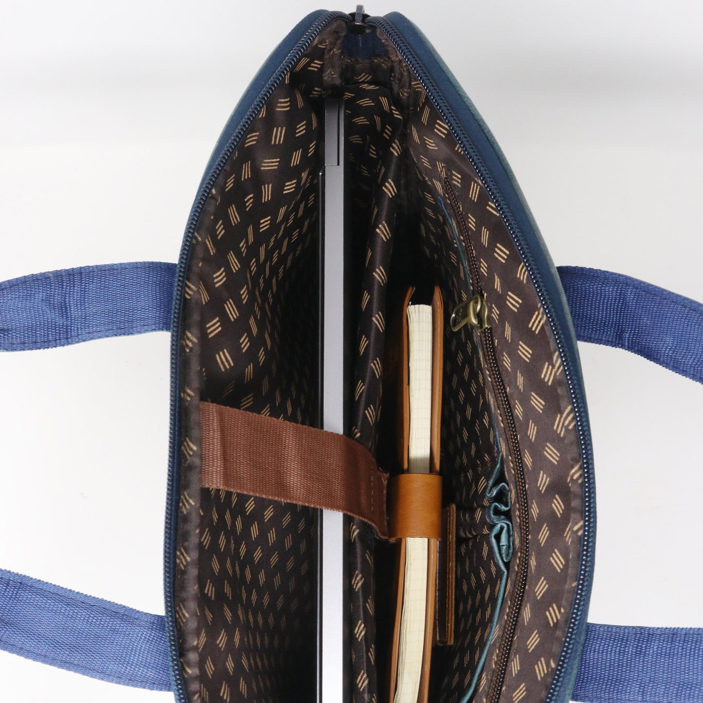 Premium Genuine Leather Laptop Bag-Blue