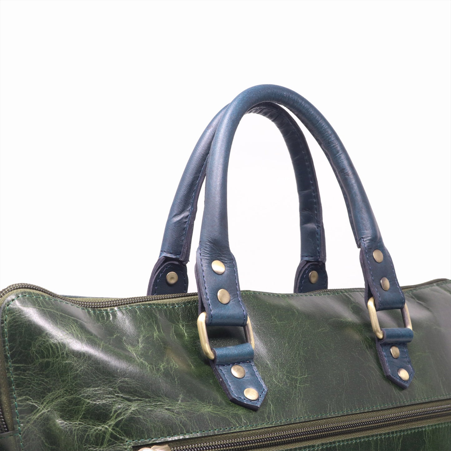 Luxury Full Grain Leather Laptop Bag-Green