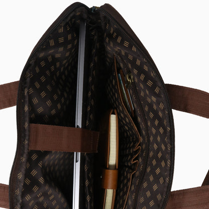 Premium Genuine Leather Laptop Bag-TAN