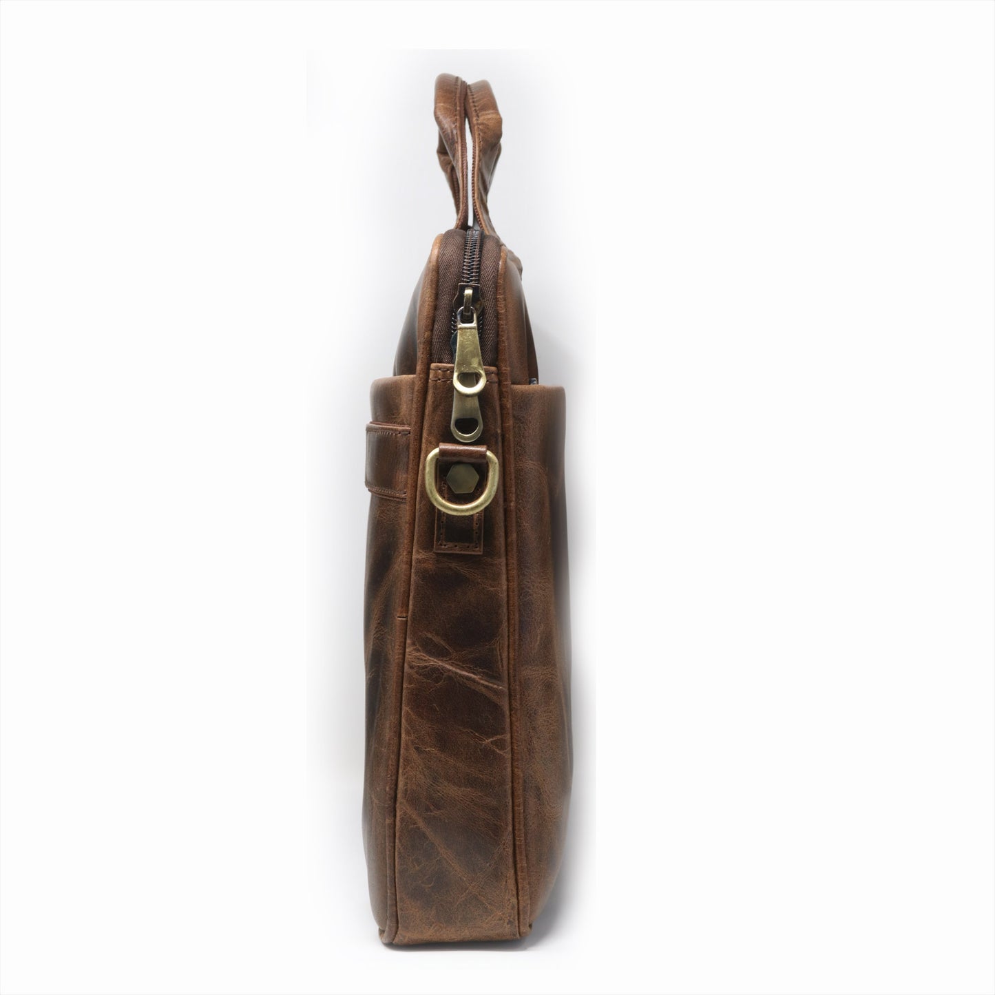 Premium Genuine Leather Laptop Bag-TAN