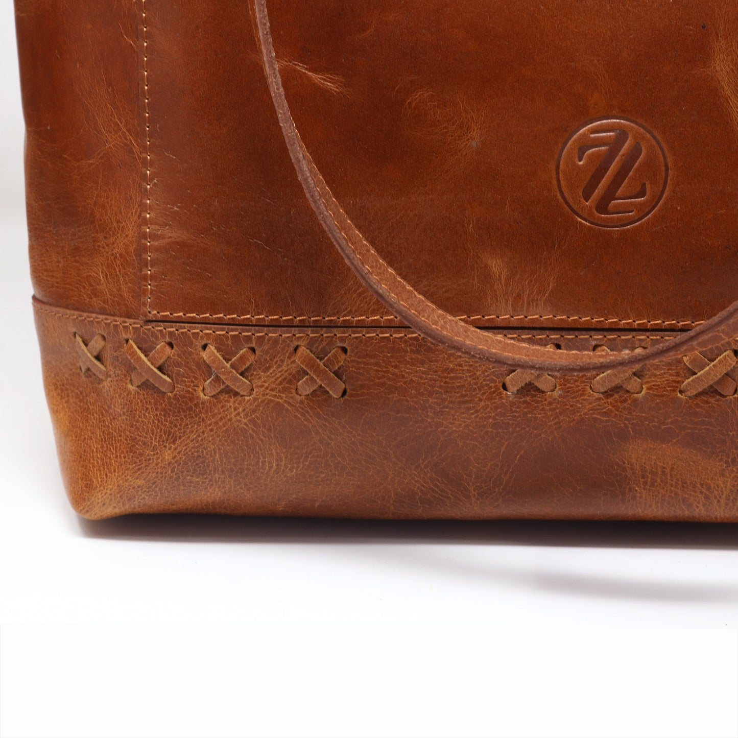 Zelora Paris Brown Leather Tote Bag for Women