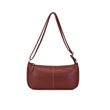 Genuine Leather Ladies Sling Bag - Bergundi