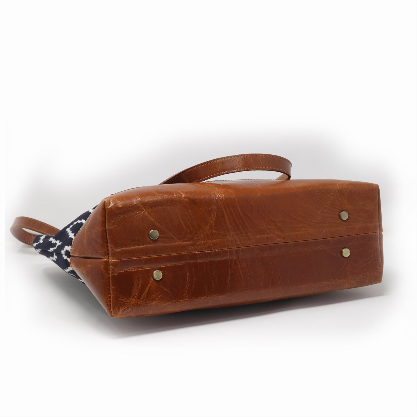 Zelora Paris Kalamkari Leather Tote Bag for Women