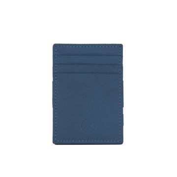 Genuine Leather Magic Wallet with RFID Protection-Blue