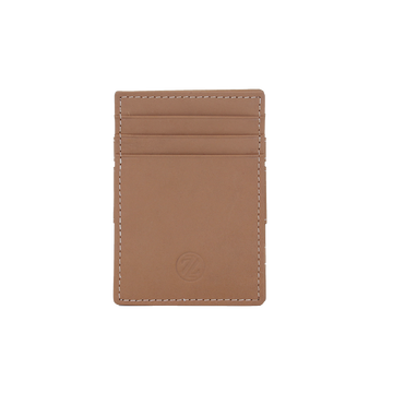 Genuine Leather Magic Wallet with RFID Protection-Cognac Tan