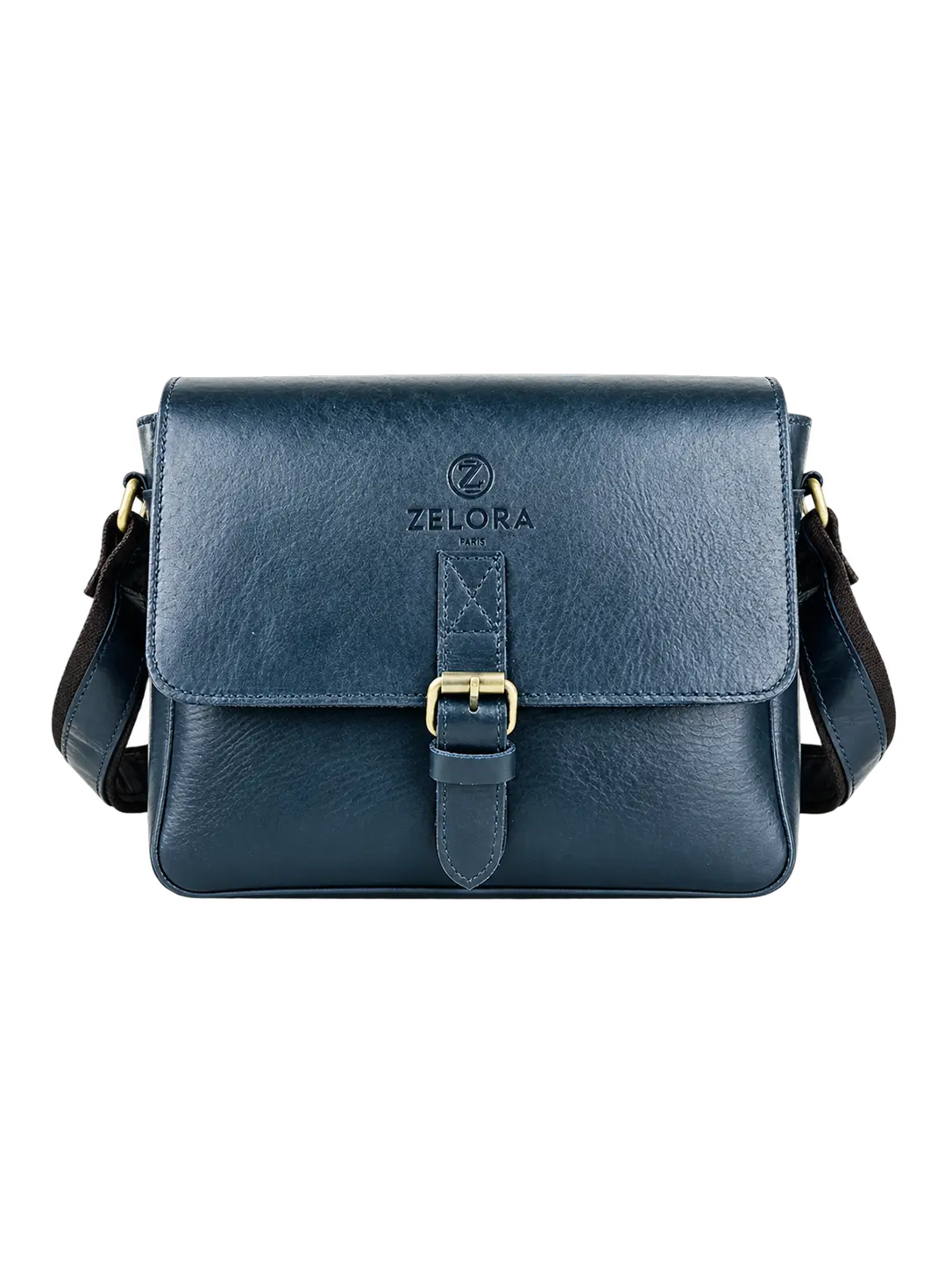Zelora Paris Unisex Cross-Body Bag - Navy Blue
