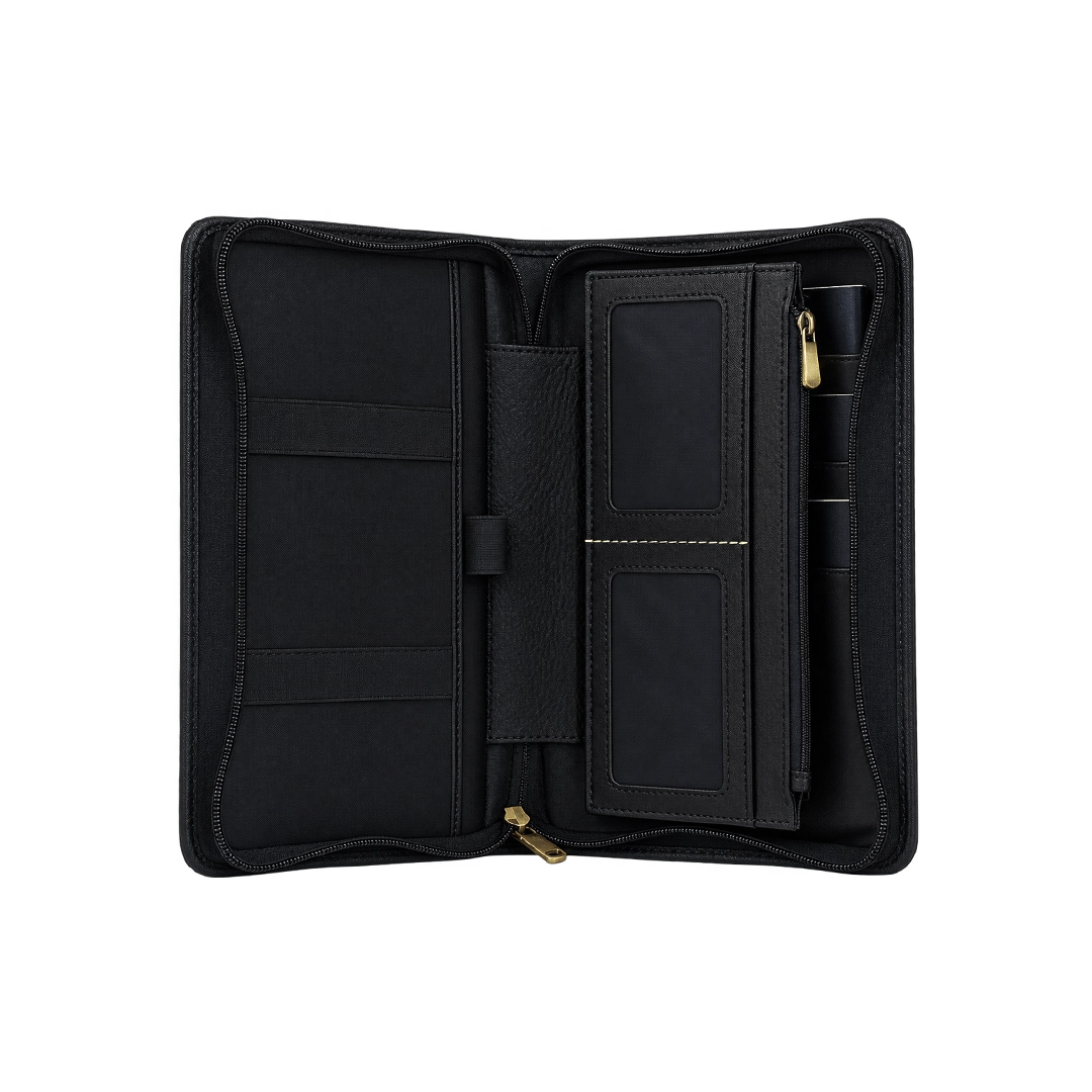 Genuine Leather Passport Suite | Unisex-Black