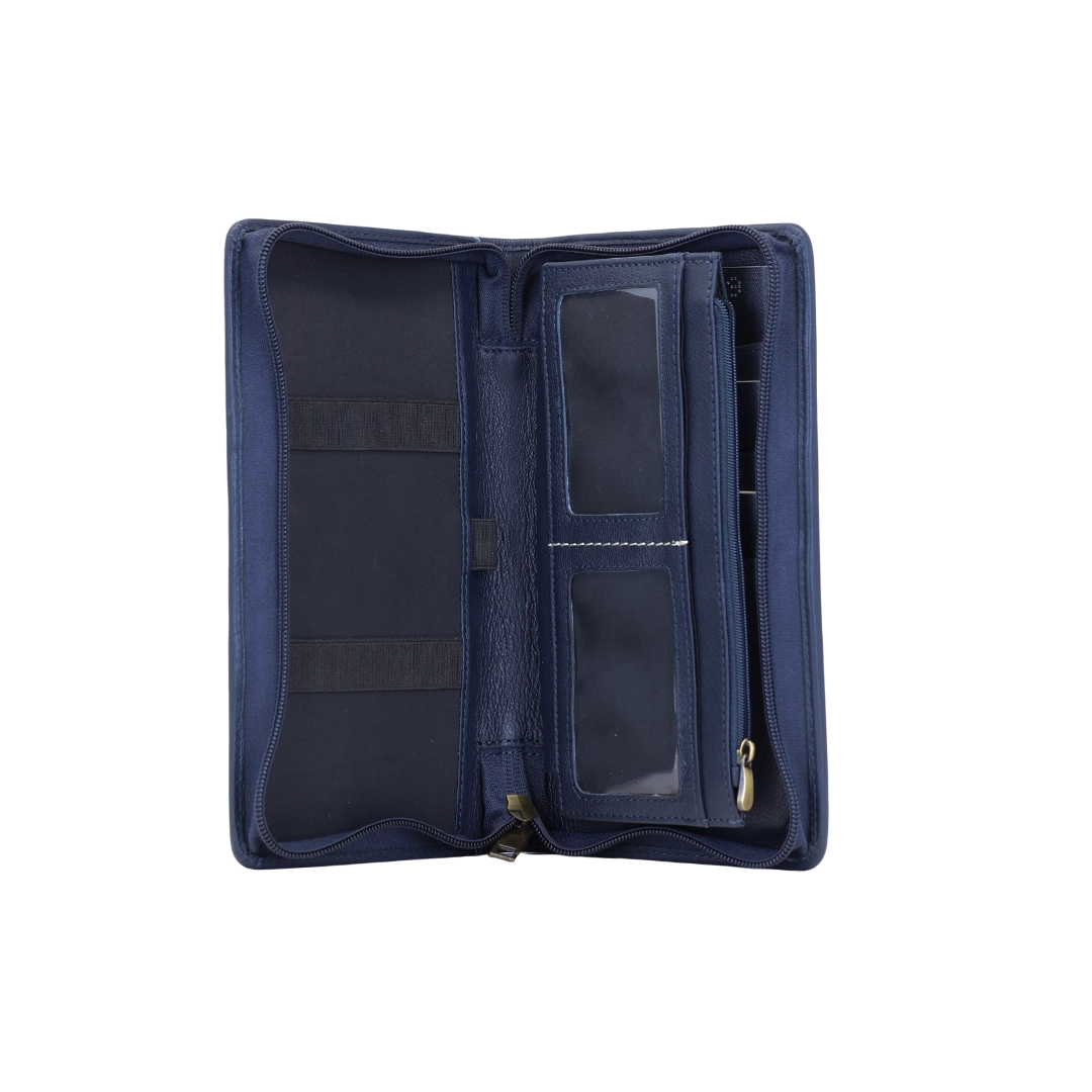 Genuine Leather Passport Suite | Unisex-Blue