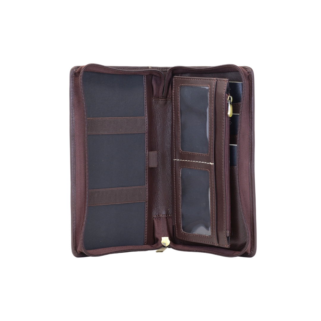 Genuine Leather Passport Suite | Unisex-Brown