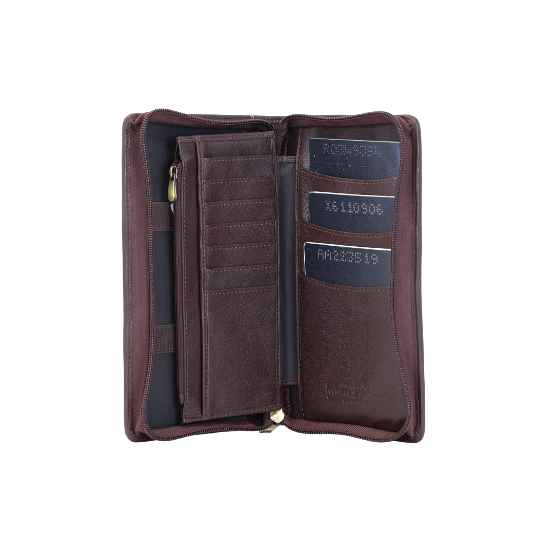 Genuine Leather Passport Suite | Unisex-Brown