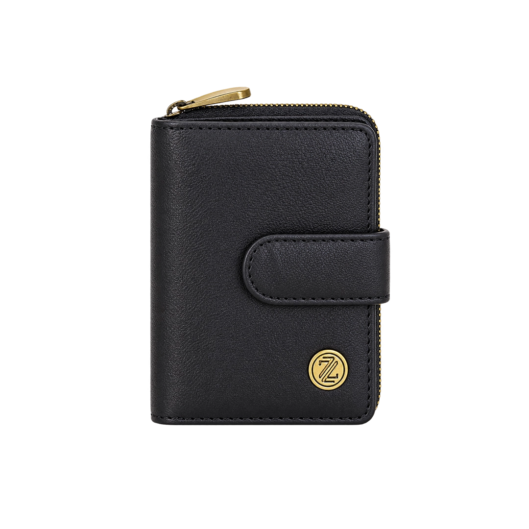 Genuine Leather Ladies Wallet | RFID Secure-Black