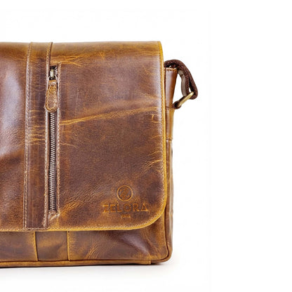 Zelora Paris Large Size Side Bag-Tan