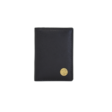 Genuine Leather RFID-Protected Card Holder-Black