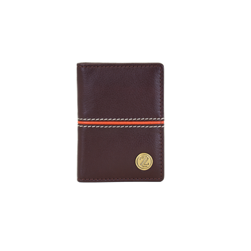 Genuine Leather RFID Protected Card Holder- Brown