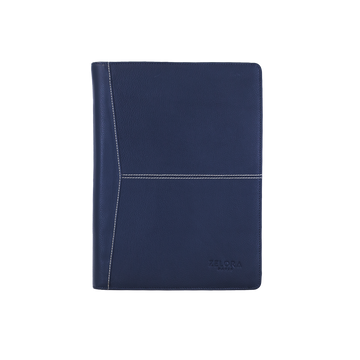 Genuine Leather File Organizer for Unisex - Blue