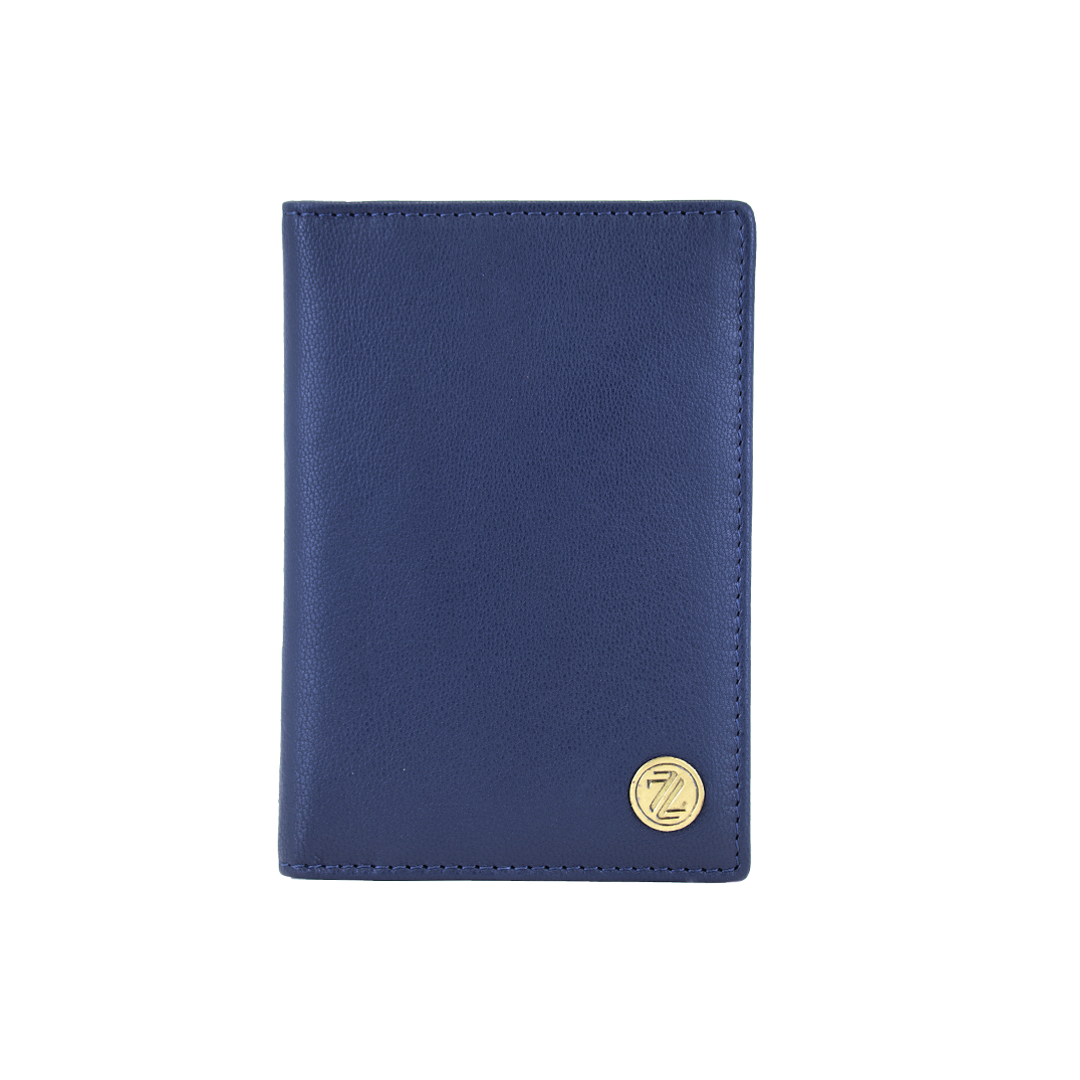 Genuine Leather Passport Holder | RFID Protected | Unisex – Blue