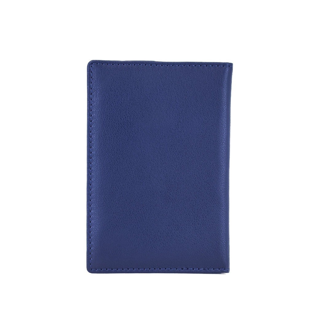 Genuine Leather Passport Holder | RFID Protected | Unisex – Blue